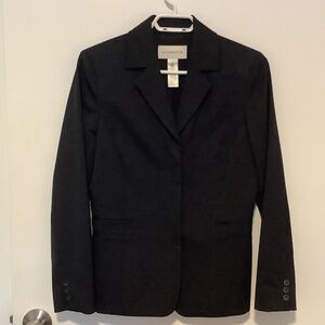 Liz Claiborne Black Wool Blend Business Blazer - Size 4